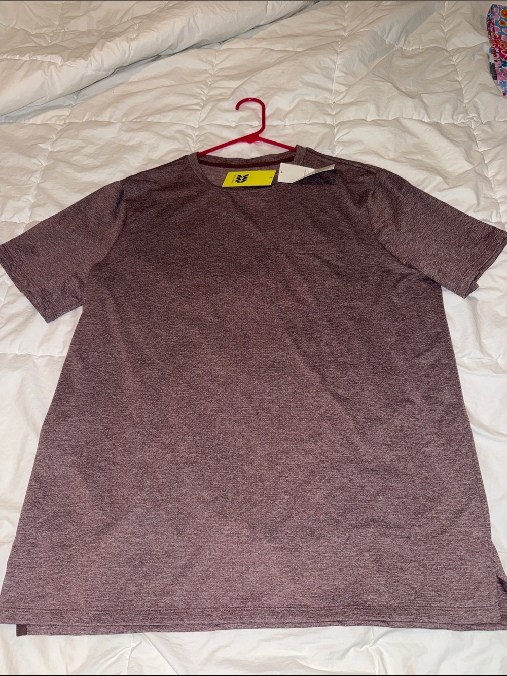 all in motion Heathered Maroon Short Sleeve Crew Tee